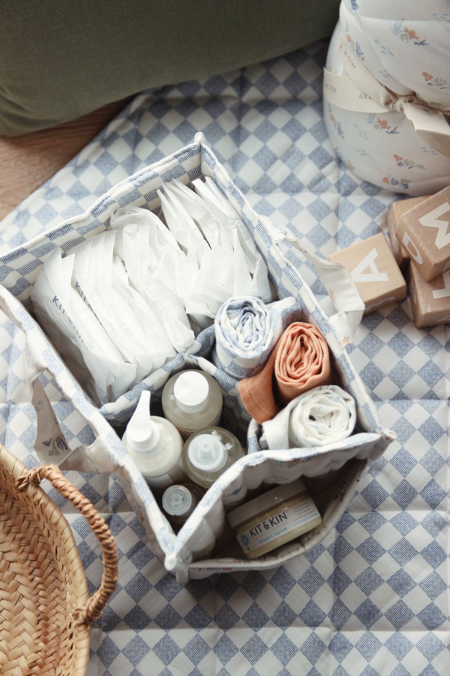 Avery Row Nappy Caddy - Coastline