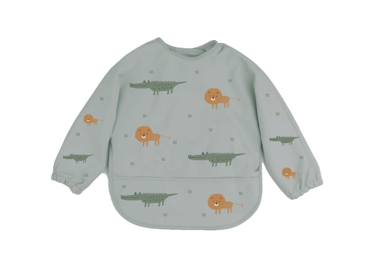The Cotton Cloud Long Sleeve Bib- Safari