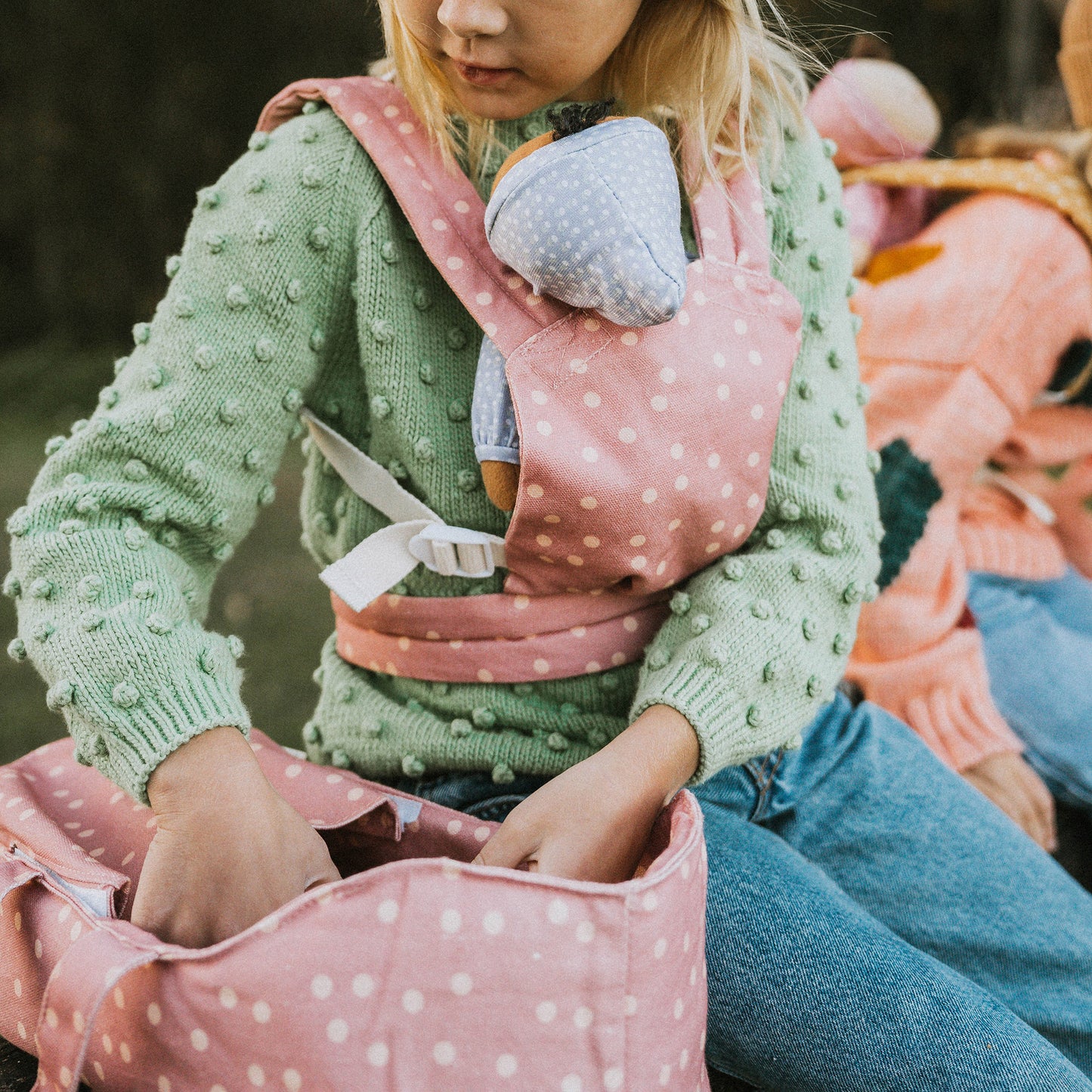 Olli Ella Dinkum Dolls Carrier - Polka Dot