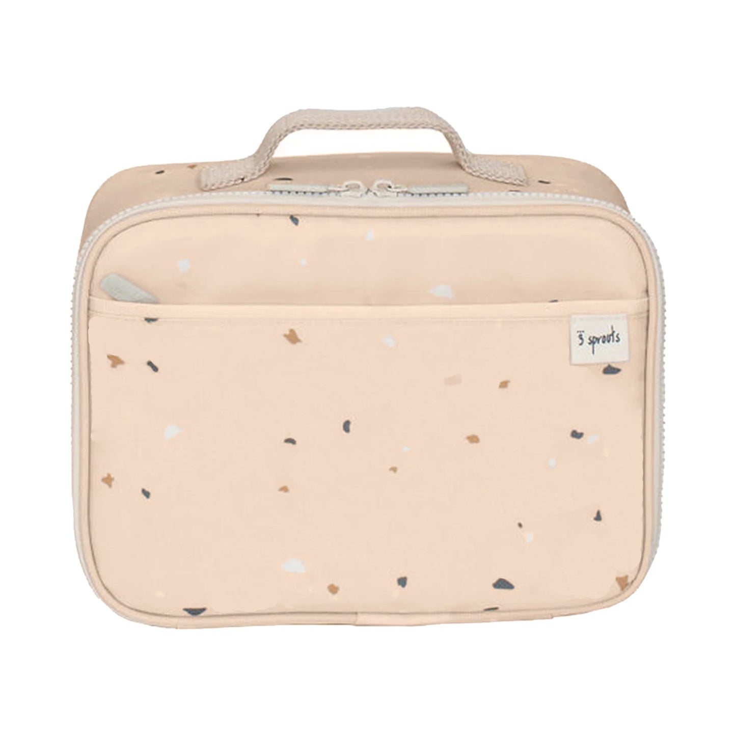 3 Sprouts Recycled Fabric Lunch Bag- Terrazzo Sand