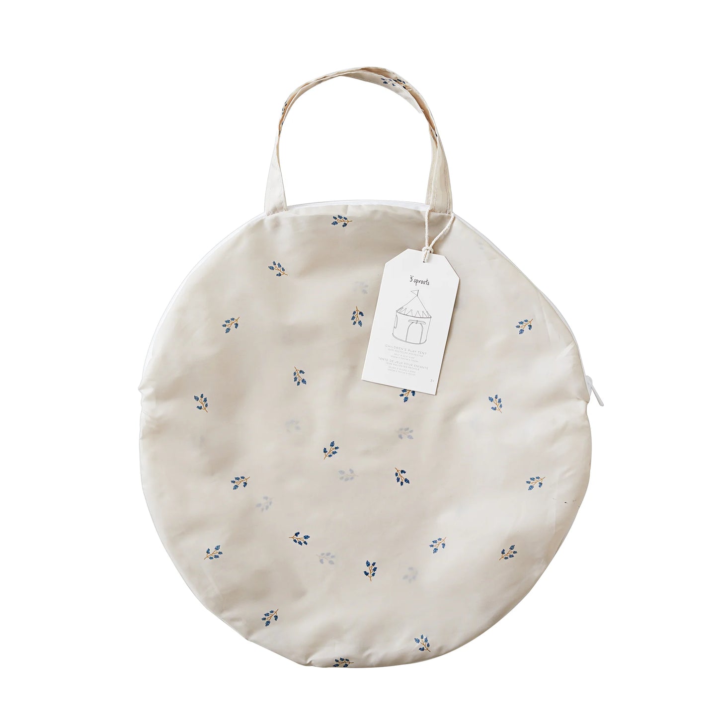 3 Sprouts recycled fabric play tent- Blueberry Taupe