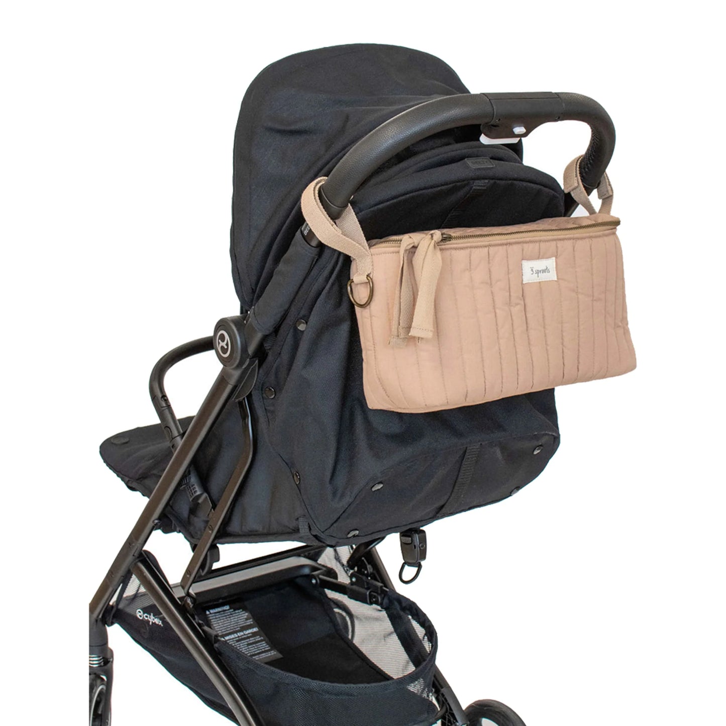 3 Sprouts Quilted Stroller Organizer- Clay