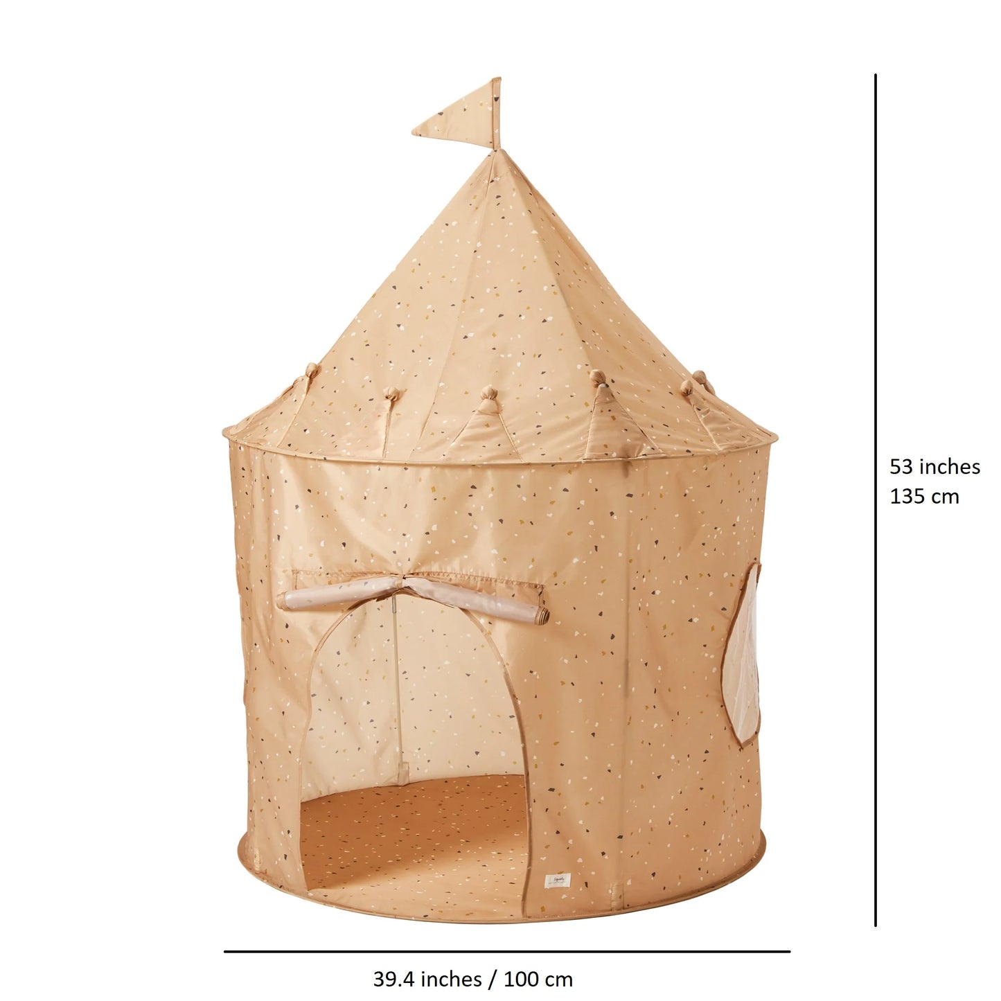 3 Sprouts recycled fabric play tent- Terrazzo Clay