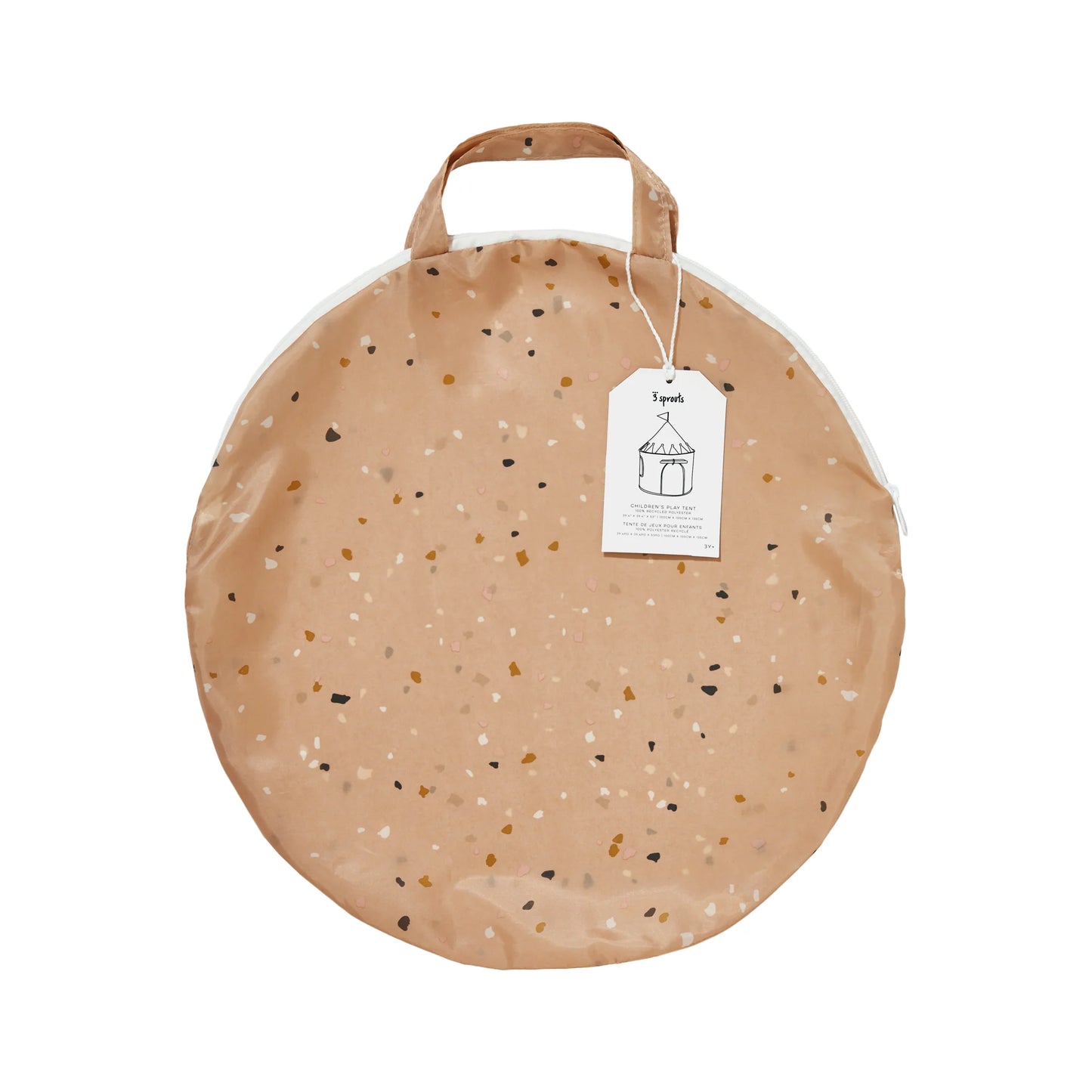 3 Sprouts recycled fabric play tent- Terrazzo Clay