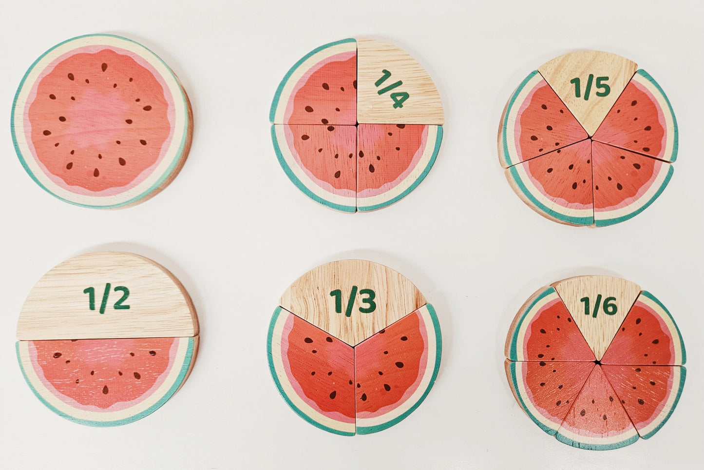 Qtoys Watermelon Fraction Set
