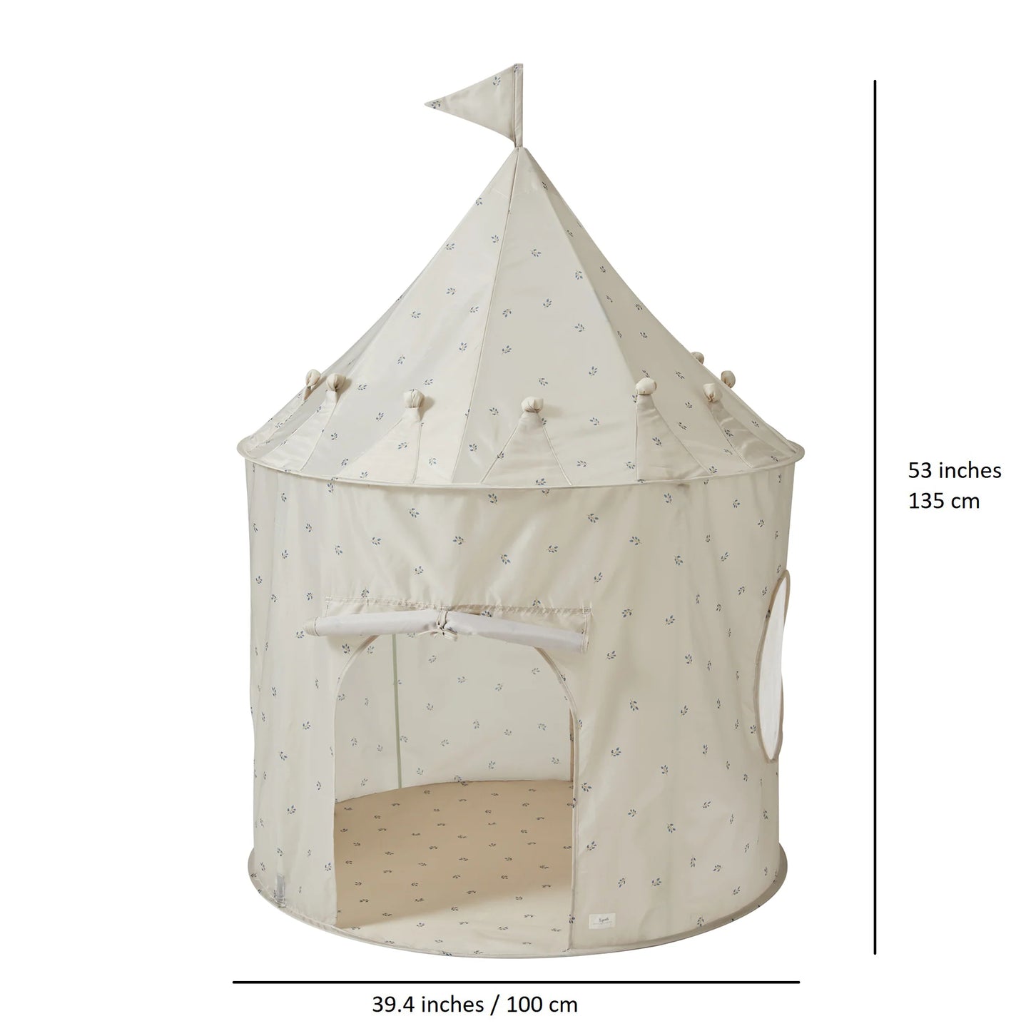 3 Sprouts recycled fabric play tent- Blueberry Taupe