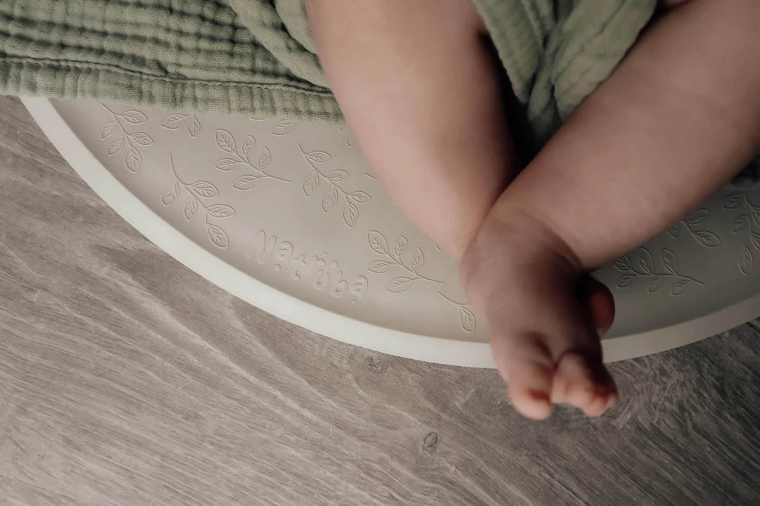 Leafy Round Bath Mat- Sage