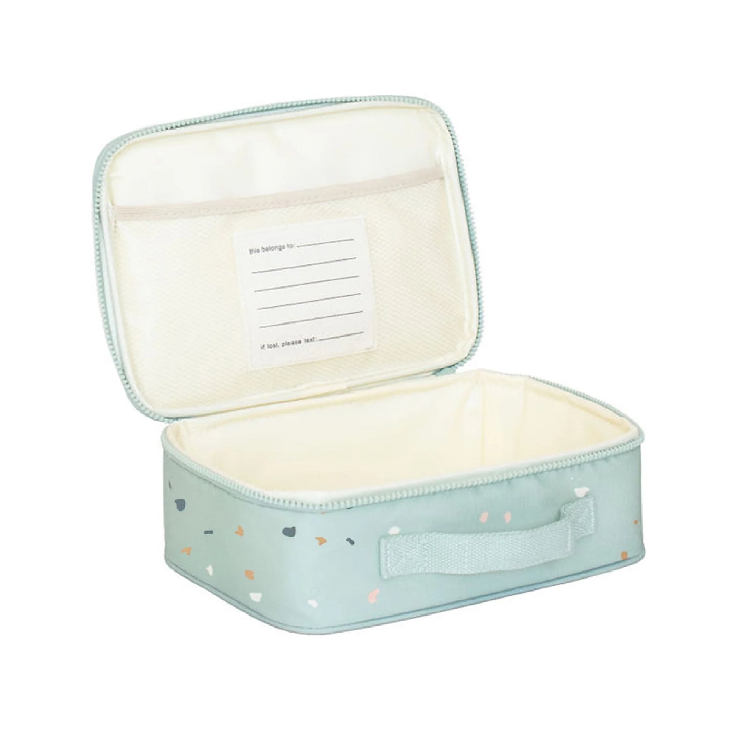 3 Sprouts Recycled Fabric Lunch Bag- Terrazzo Green