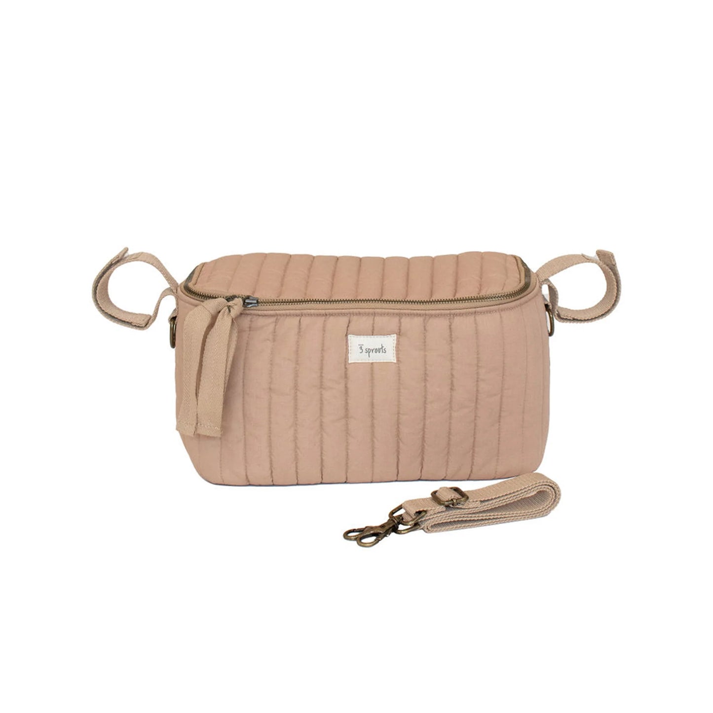 3 Sprouts Quilted Stroller Organizer- Clay