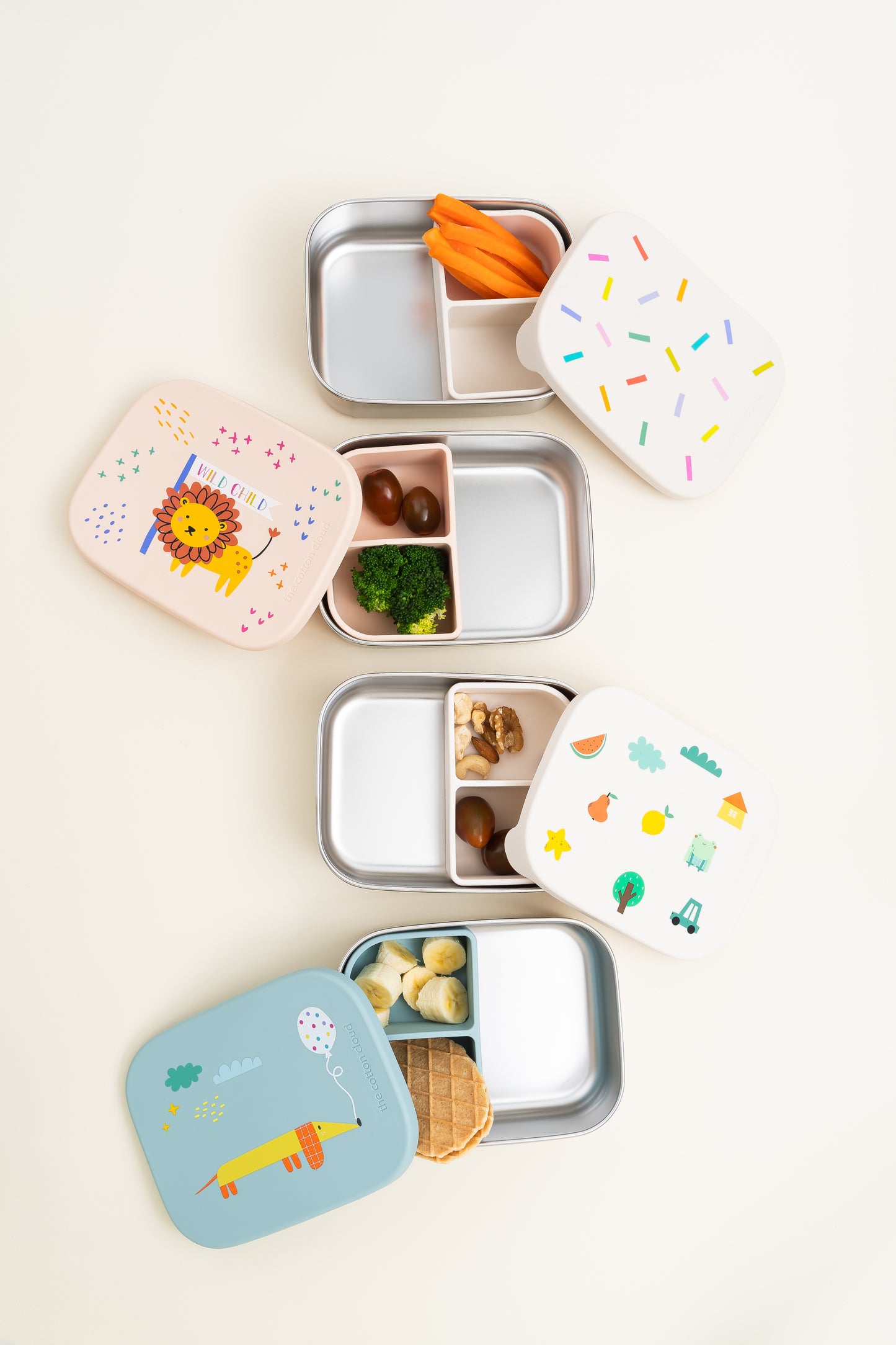 The Cotton Cloud stainless steel lunch box- Confetti