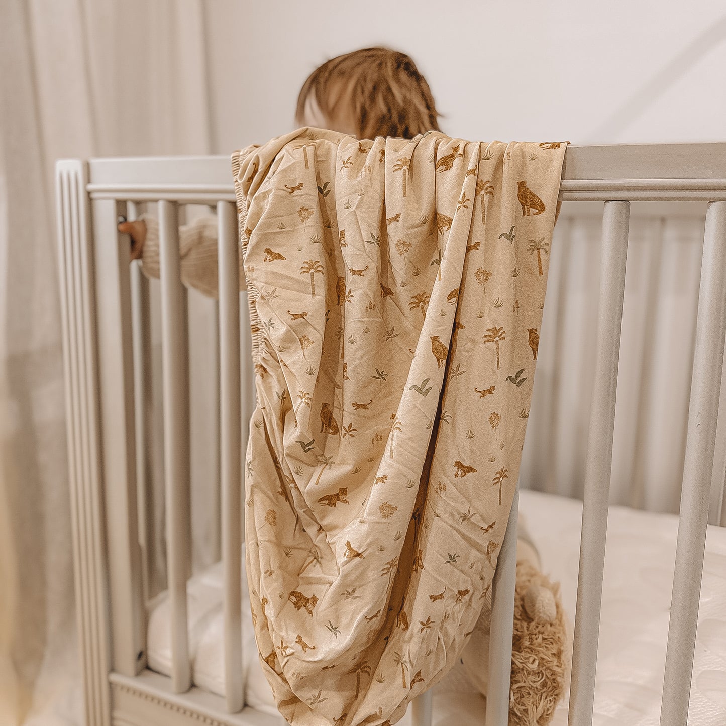Fox & Fallow Organic Fitted Cot Sheet- Little Leopards