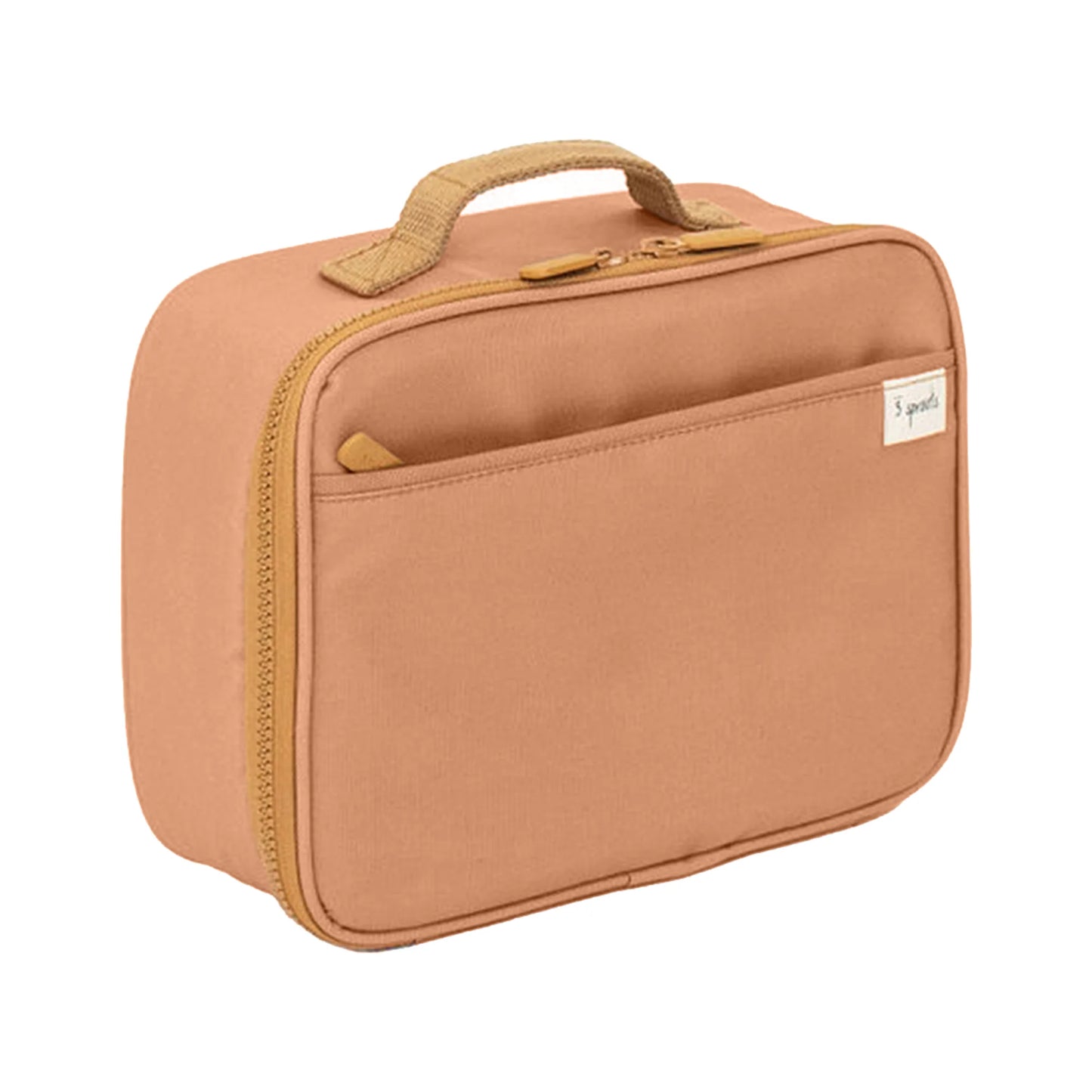 3 Sprouts Recycled Fabric Lunch Bag- Rust