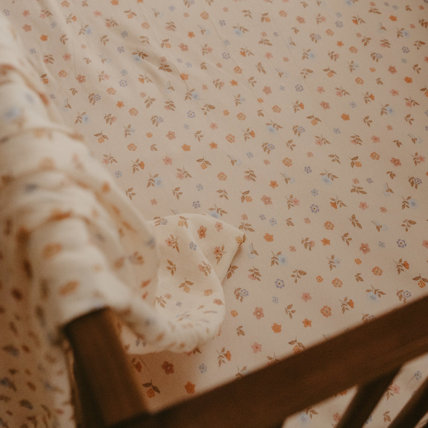 Fox & Fallow Organic Fitted Cot Sheet- Meadow