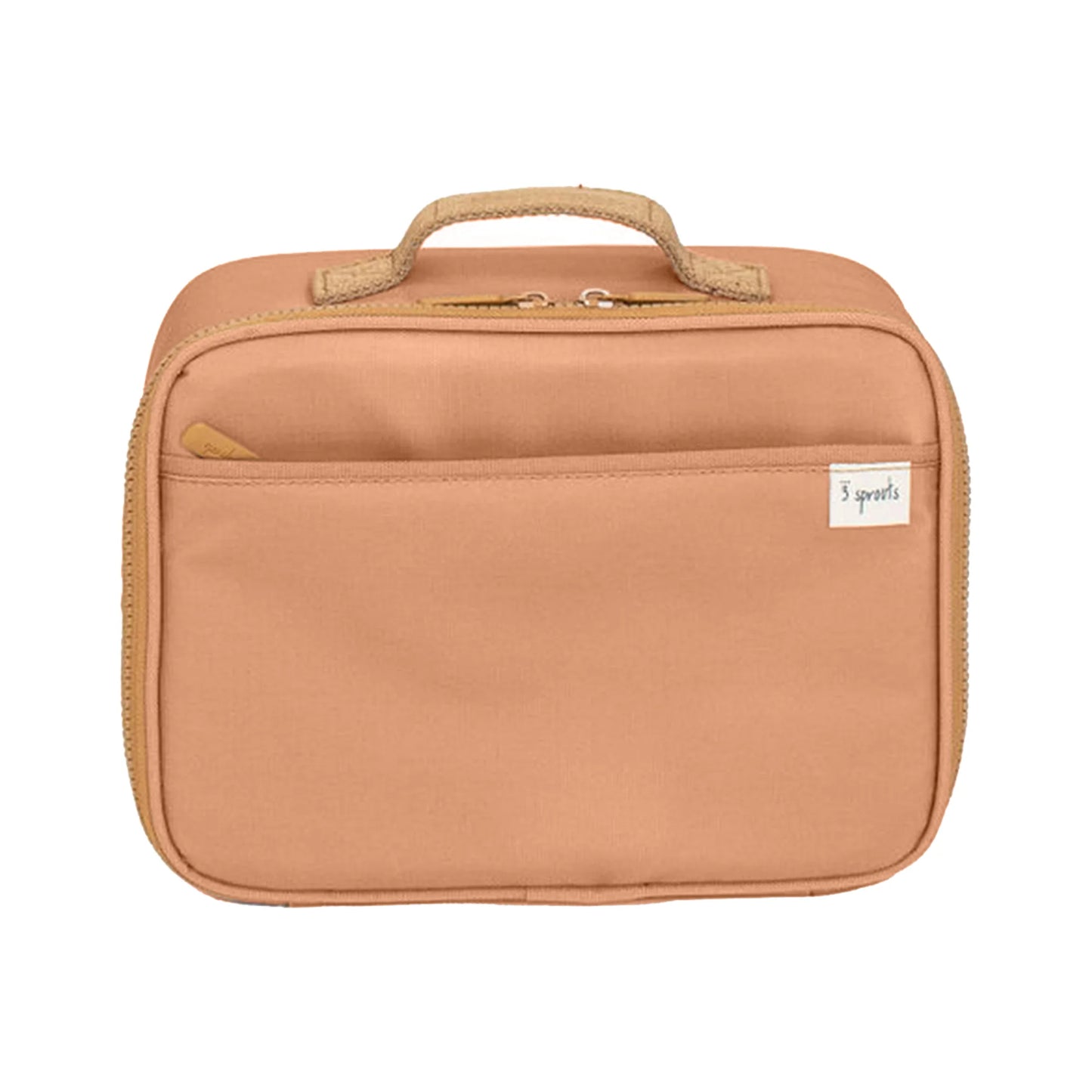 3 Sprouts Recycled Fabric Lunch Bag- Rust