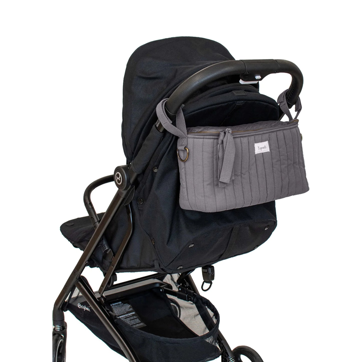 3 Sprouts Quilted Stroller Organizer- Charcoal