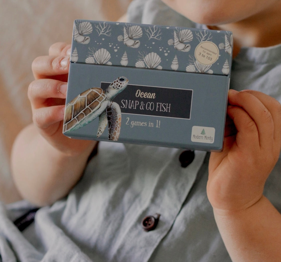 Modern Monty Ocean snap & go fish (2 card games in 1)