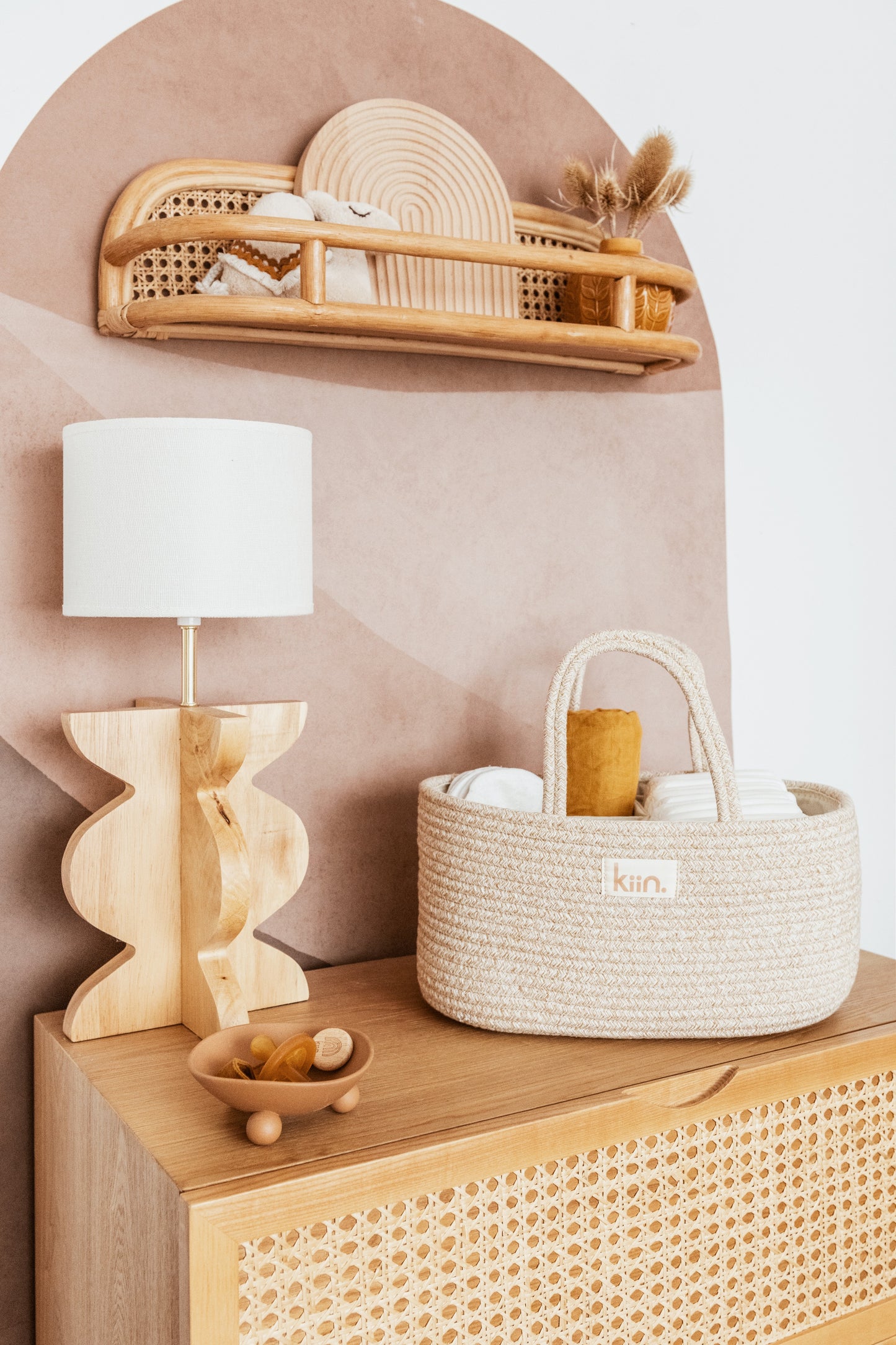 Kiin Baby Cotton Rope Nappy Caddy Organiser