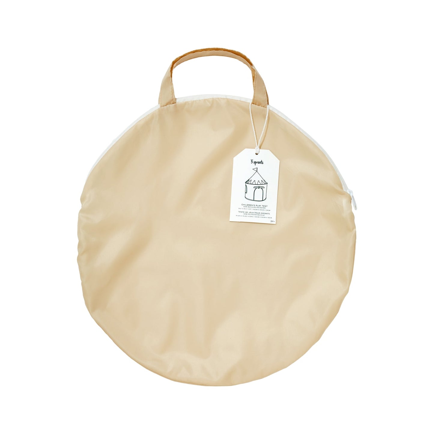 3 Sprouts recycled fabric play tent- Beige