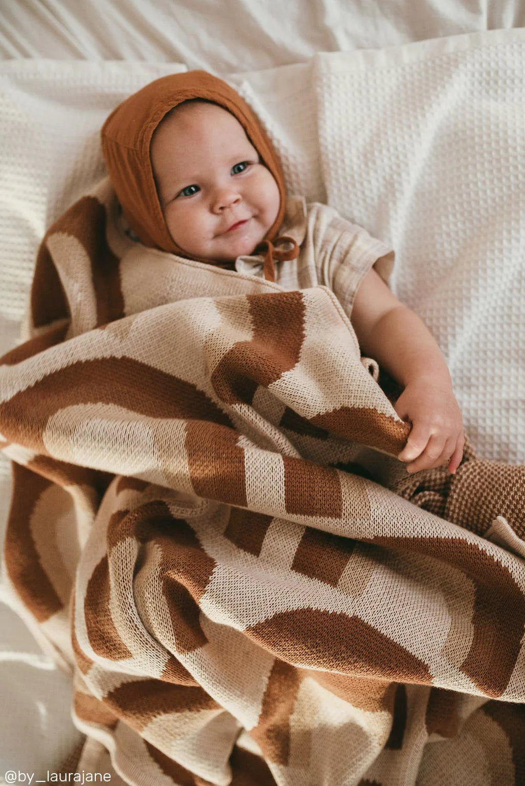 Kiin Baby Organic Cotton Knitted Blanket- Rainbow