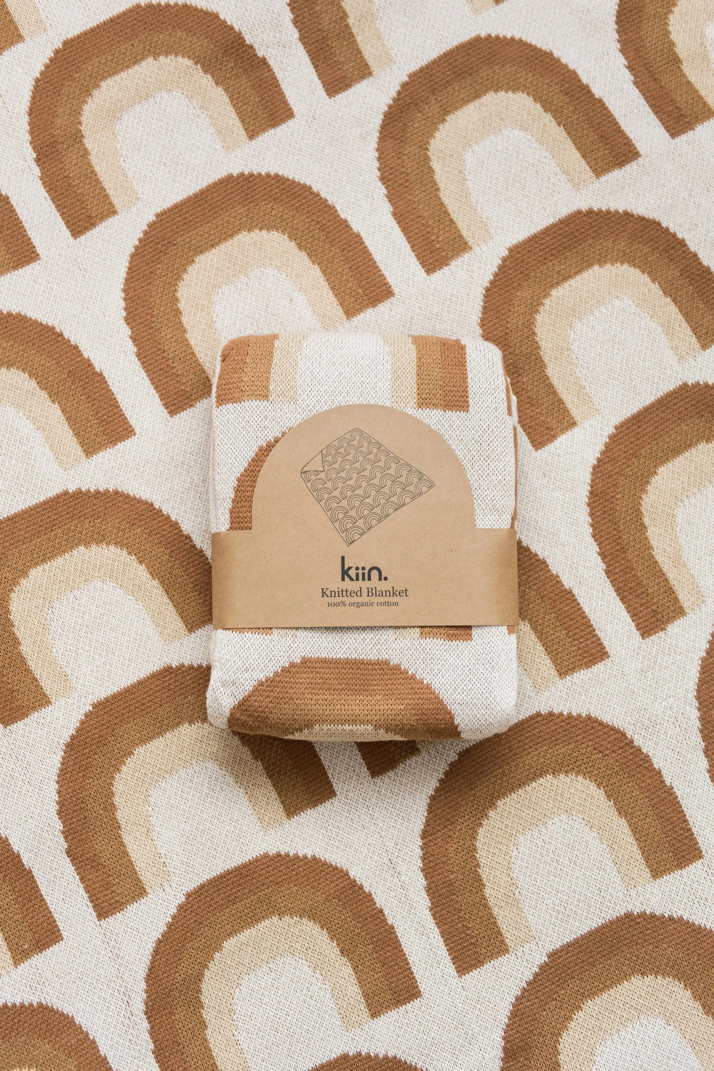 Kiin Baby Organic Cotton Knitted Blanket- Rainbow