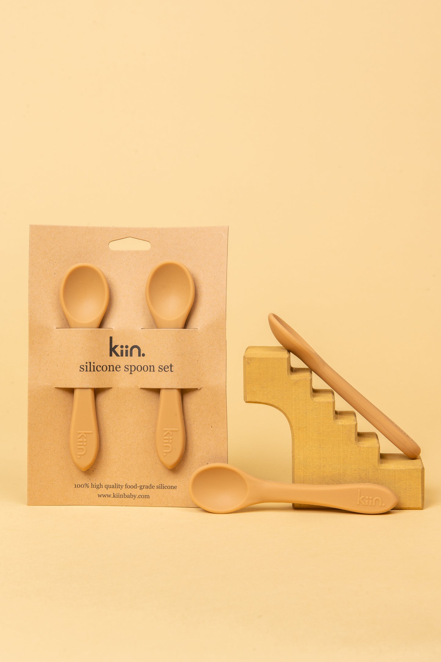 Kiin Baby Silicone Spoon Twin Pack