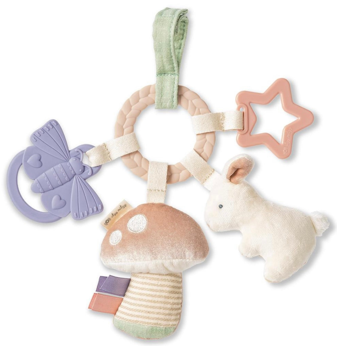 Bitzy Busy Ring™ Teething Activity Toy- Bunny
