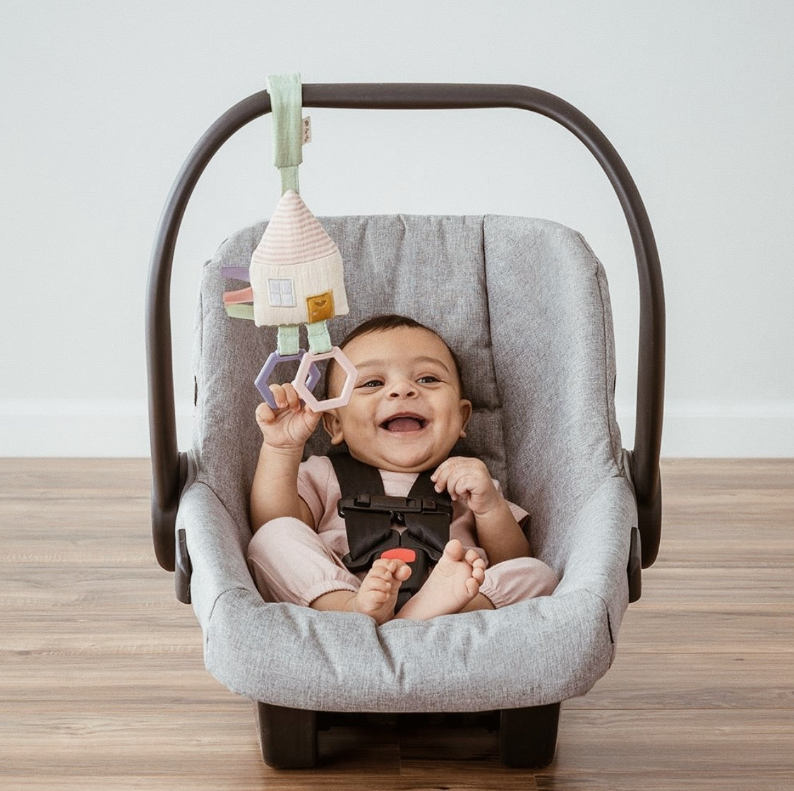 Bitzy Bespoke Ritzy Jingle™ Attachable Travel Toy- Cottage