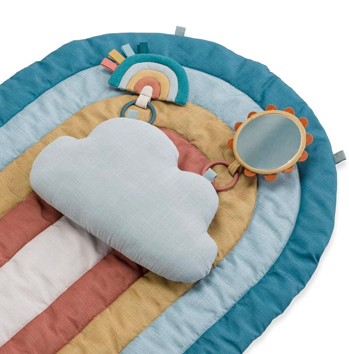 Bitzy Bespoke™ Ritzy Tummy Time Play Mat- Rainbow