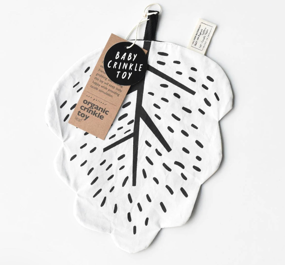 Wee Gallery Organic Crinkle Toy- Leaf