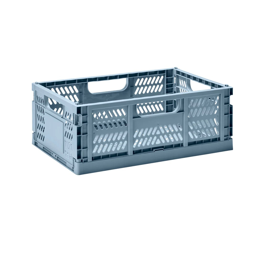 3 Sprouts Modern folding crate - blue - 2 sizes available