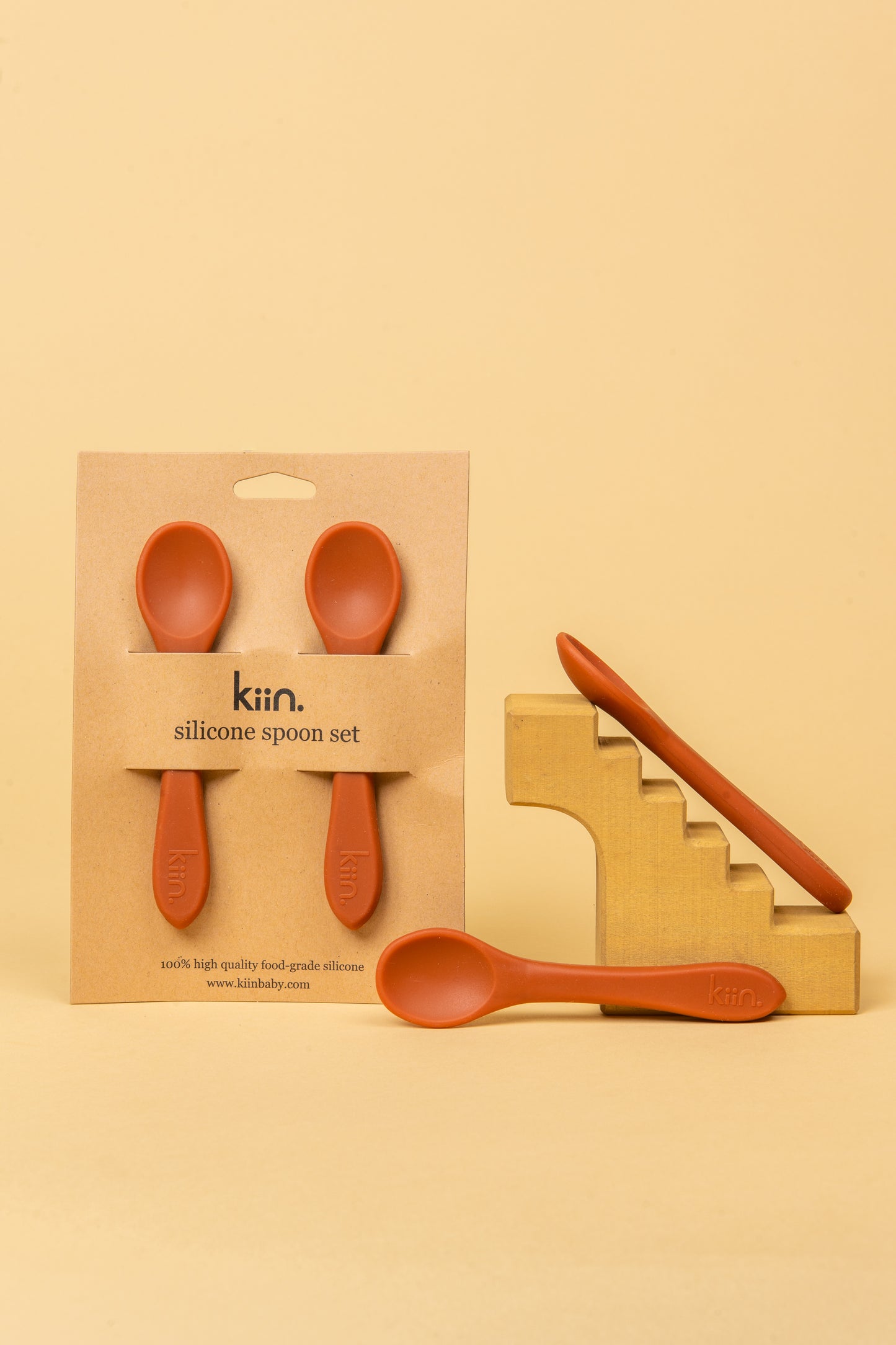 Kiin Baby Silicone Spoon Twin Pack