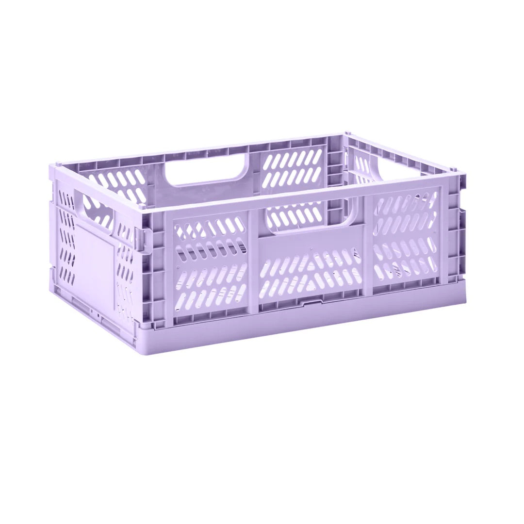 3 Sprouts Modern folding crate - lilac - 2 sizes available