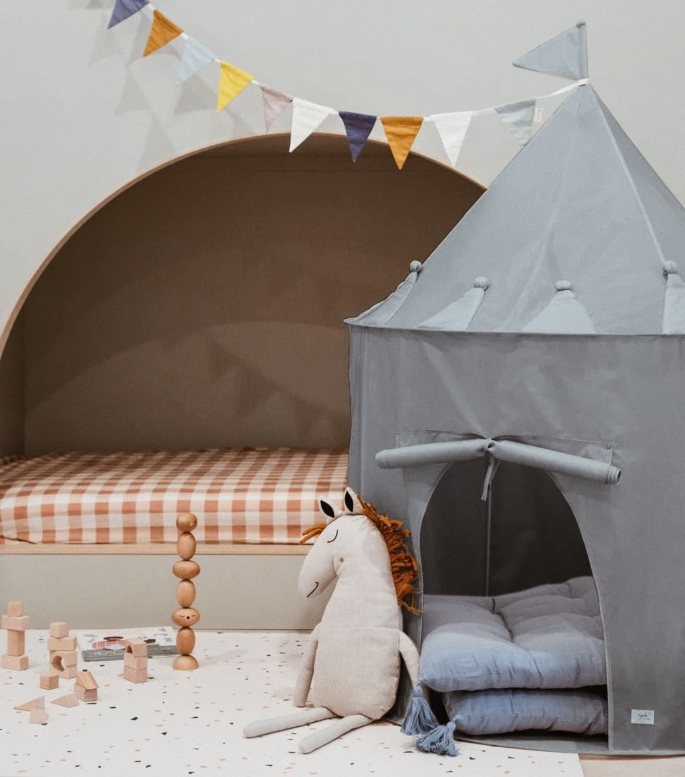 3 Sprouts recycled fabric play tent- Blue