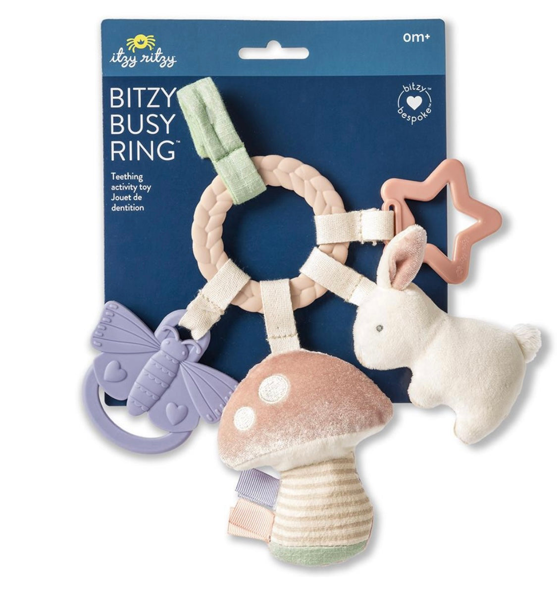 Bitzy Busy Ring™ Teething Activity Toy- Bunny