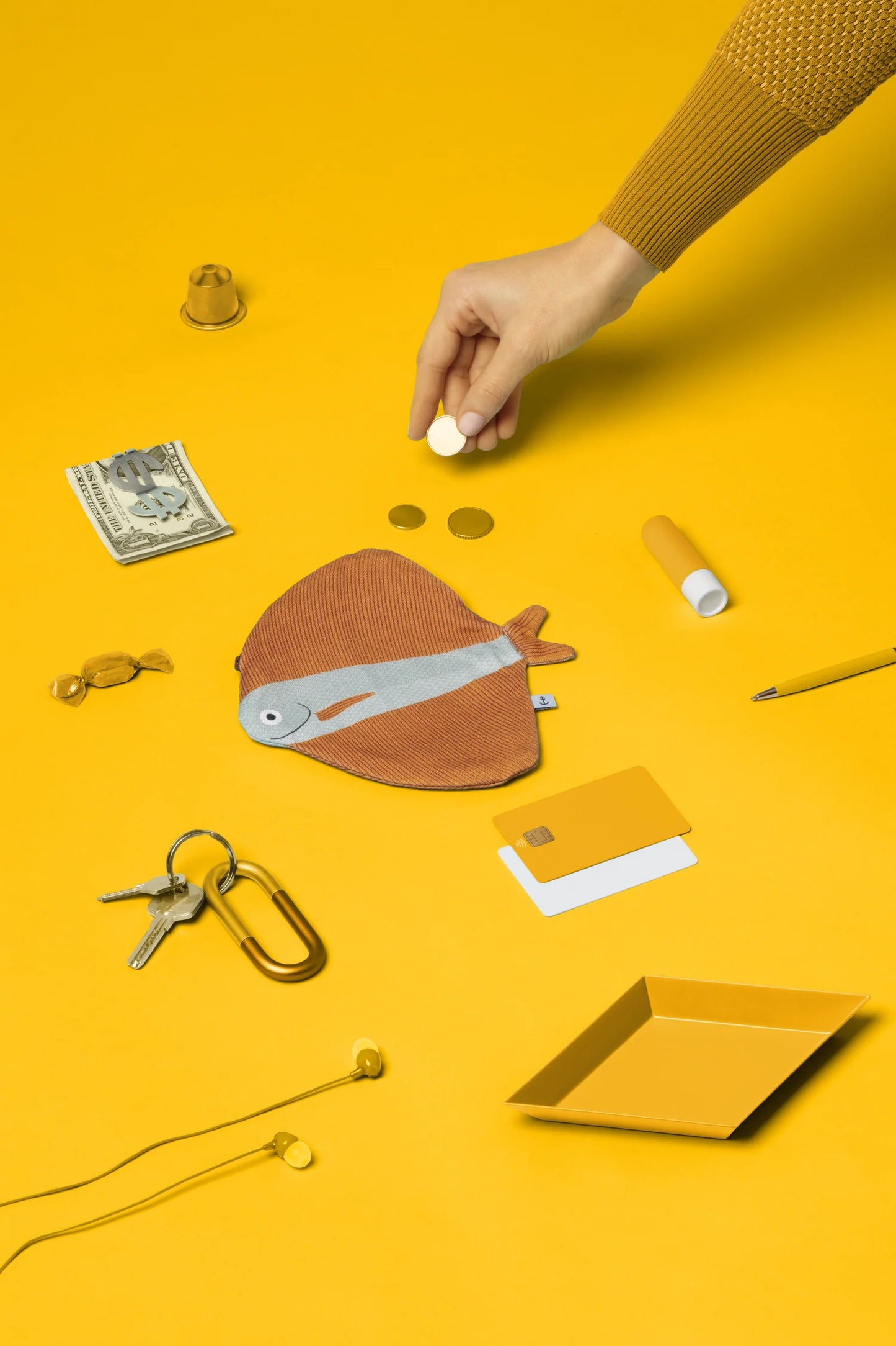 Don Fisher Fanfish- Orange (purse)