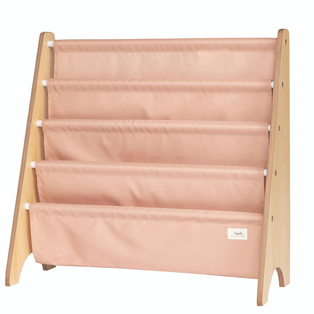 3 Sprouts recycled fabric book rack- Clay