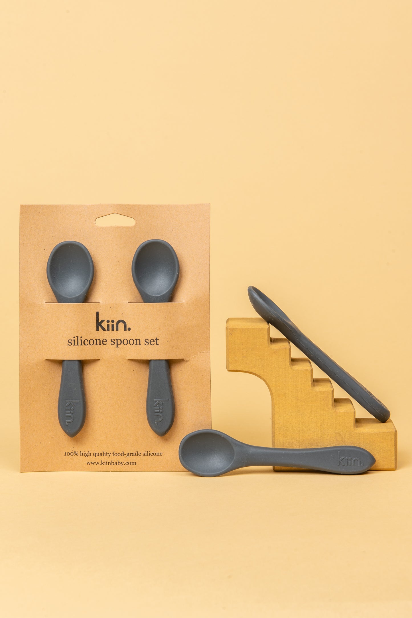 Kiin Baby Silicone Spoon Twin Pack