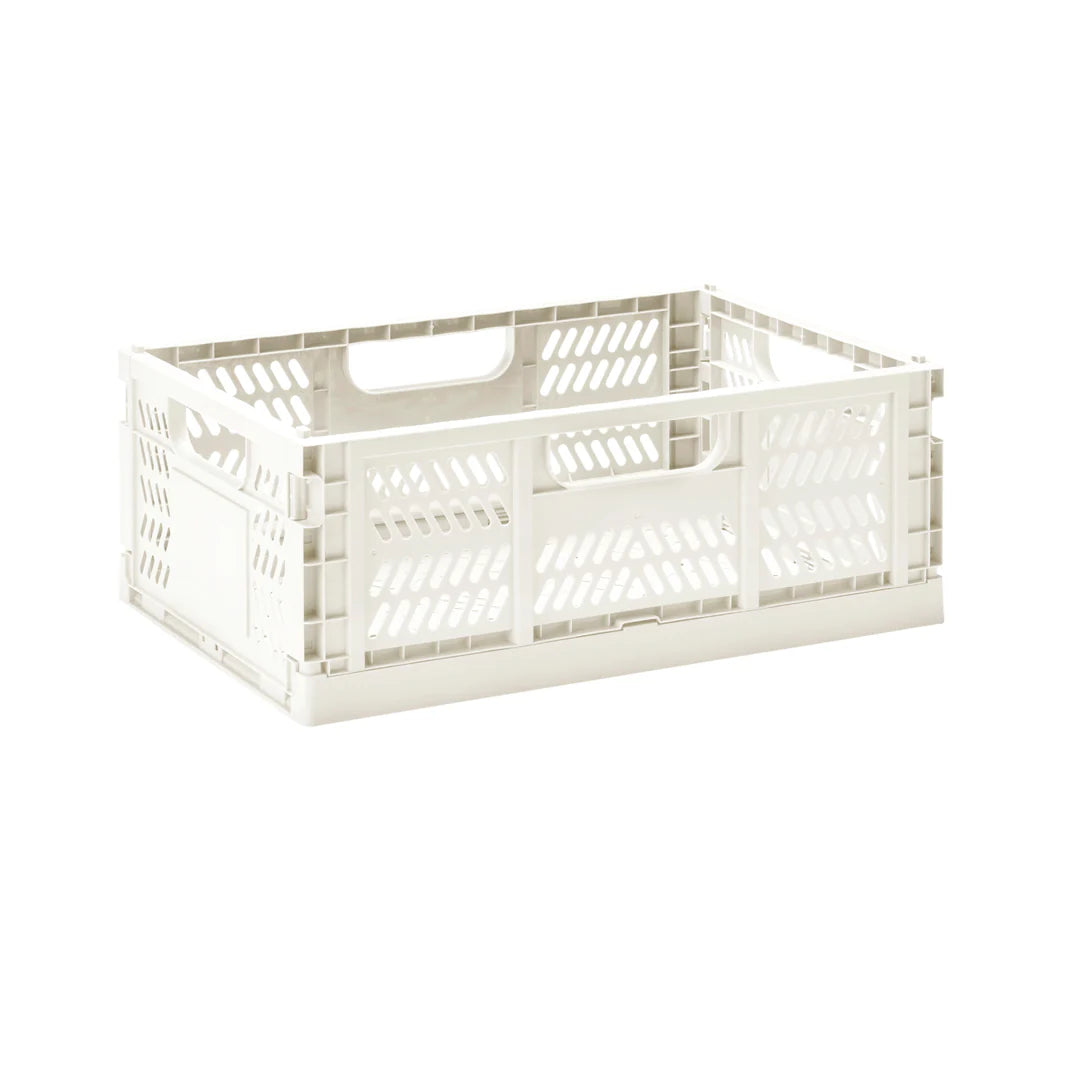 3 Sprouts Modern folding crate - Cream - 2 sizes available