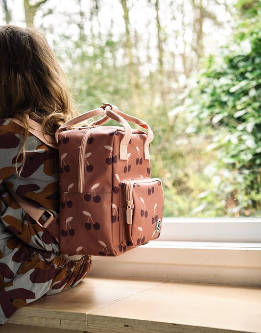 Studio Ditte Cherries terracotta backpack - small *Low stock*