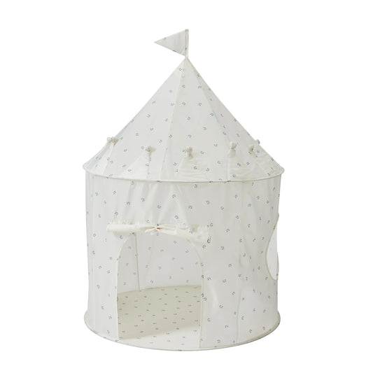 3 Sprouts recycled fabric play tent- Blueberry Ivory