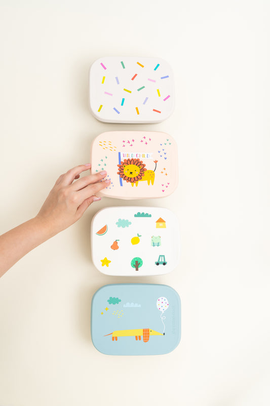 The Cotton Cloud stainless steel lunch box- Confetti