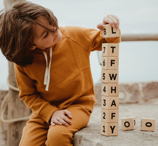 Alphabet and Number wooden blocks