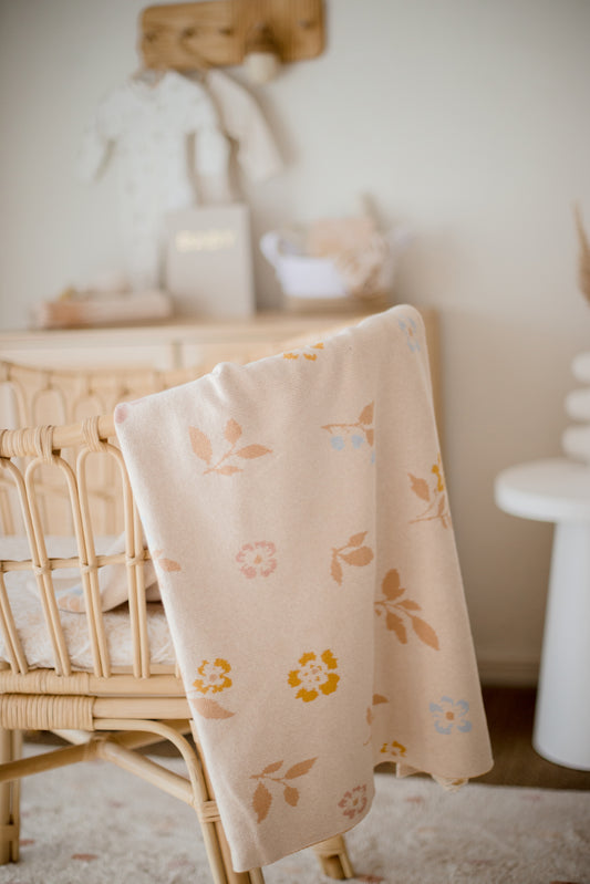 Fox & Fallow luxe knitted Blanket- Meadow