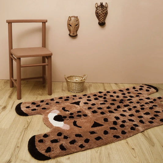 Hand Tufted Little Cheetah rug *LAST ONE*