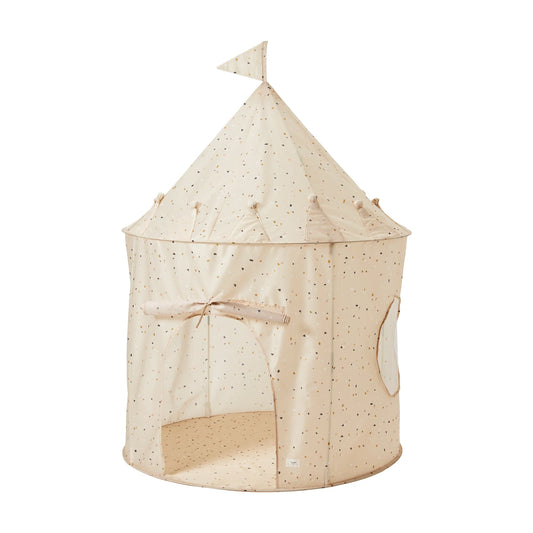 3 Sprouts recycled fabric play tent- Terrazzo Beige