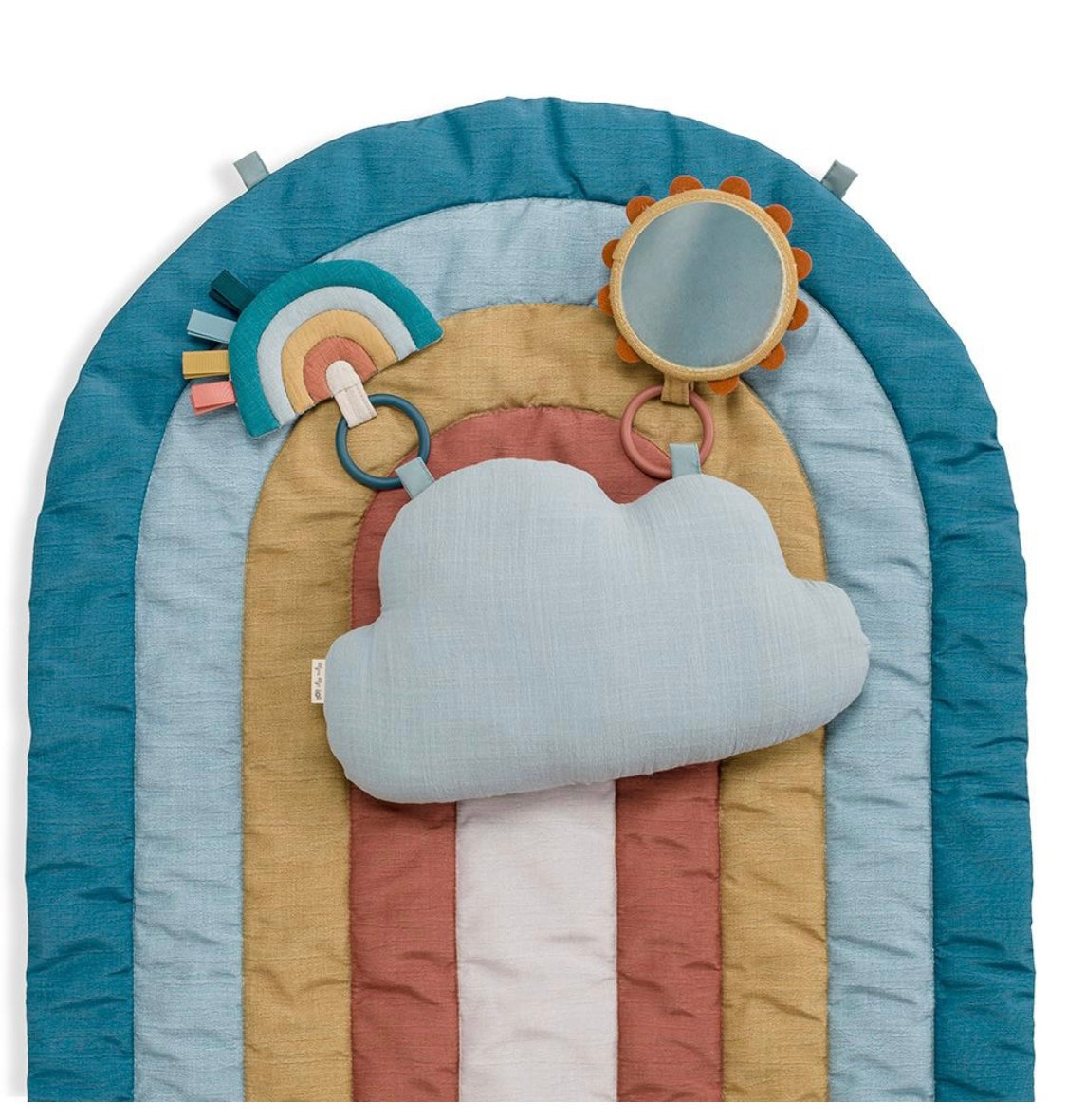 Bitzy Bespoke™ Ritzy Tummy Time Play Mat- Rainbow