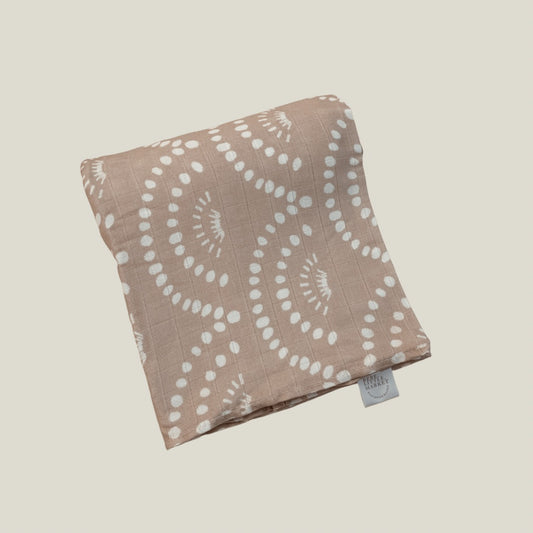 Soft bamboo swaddles- Mauve Dotted Fan