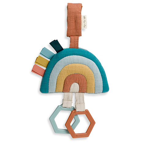 Bitzy Bespoke Ritzy Jingle™ Attachable Travel Toy- Rainbow