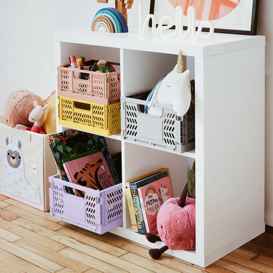 3 Sprouts Modern folding crate - lilac - 2 sizes available