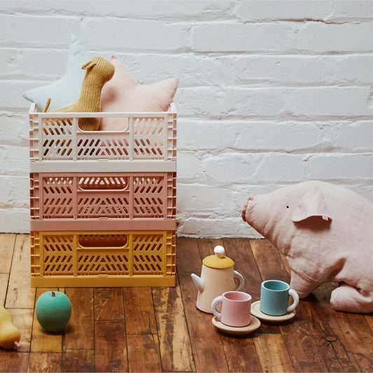 3 Sprouts Modern folding crate - Pink - 2 sizes available